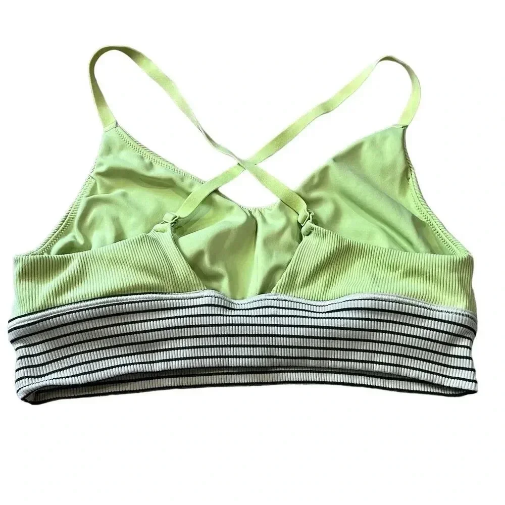Offline by‎ Aerie Women's L Green Neon Sports Bra Medium Support